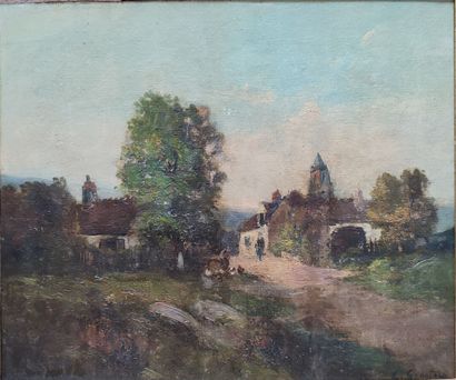 Early 20th century French school
Farm landscape...