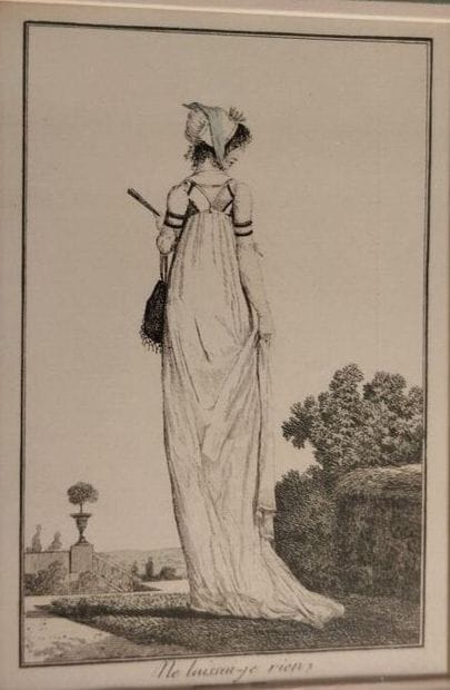 Set of two fashion color engravings
