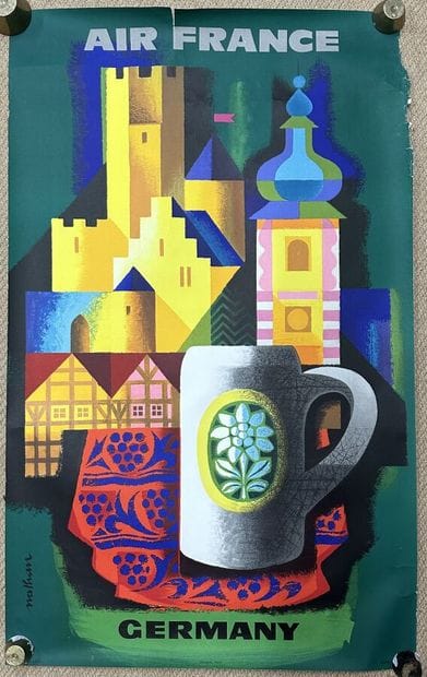 Air France Germany
Color poster, 1963 (tears,...