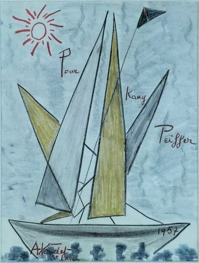 VERDET André (1913-2004)
Sailboat, 1957
Mixed...