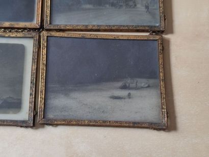 Set of 6 framed photographs on glass plates
Height...