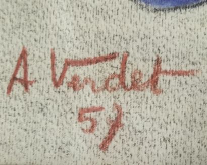 VERDET André (1913-2004)
Méditerranée, 1957
Mixed...