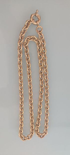 Large necklace in gilded metal
Length: 78...