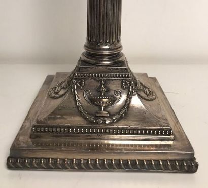 Pair of silver-plated five-light candelabra
Marked...