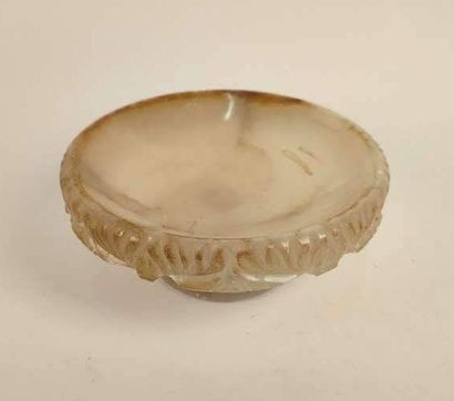 Alabaster bowl on pedestal
(small chips)
Height...