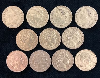 Lot of 11 20 F gold coins, worn and rubbed

Sold...