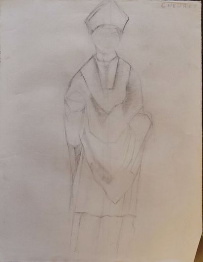 CHEURET Catherine 
Portfolio of charcoal...