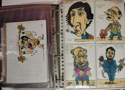 Set of political posters and postcards (caricatures)...