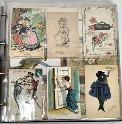 Album of postcards on the theme of April...