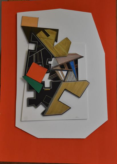 Pepe CACERES (born 1941)
Two reliefs on orange...