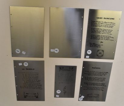 Rosette BIR (1926-1993) 
Six plaques de poésies...