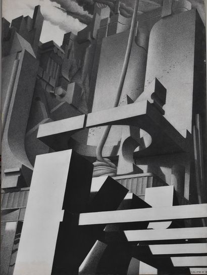 Jean CRITON (1930-2022) 
Futuristic architecture,...