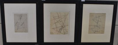 Raul LOZZA (1911-2008)
Three geometric compositions,...
