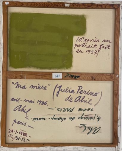 AHIL (1927-2001)
My mother, 1986
Oil on canvas
Signed,...