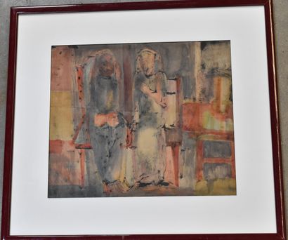 Bela CZOBEL (1883-1976)
Deux personnages,...