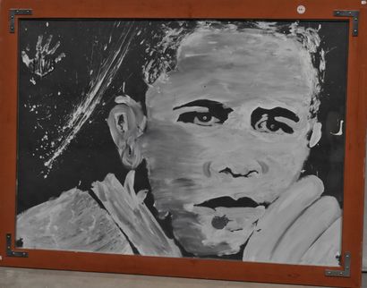 MUCH (né en 1977) 
Obama 
Peinture sur papier...
