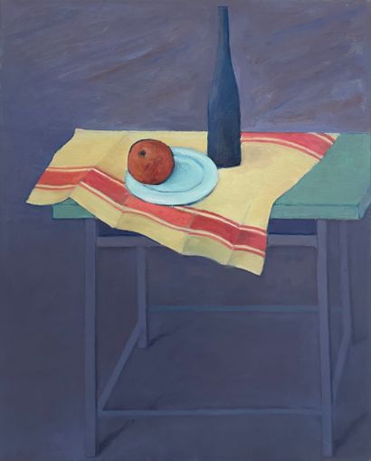 AHIL (1927-2001)
Still life with bottle and...