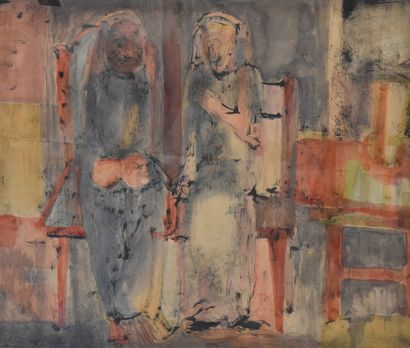 Bela CZOBEL (1883-1976)
Deux personnages,...