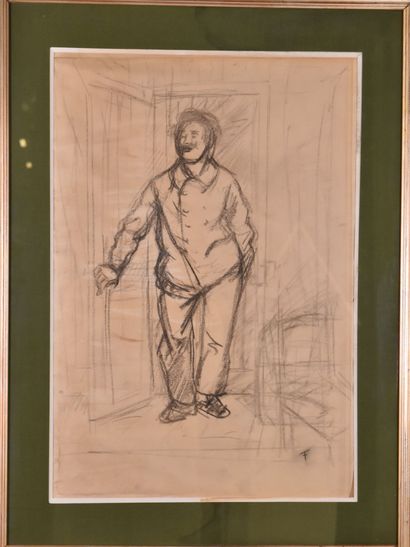 French school 
Seated nude 
Pencil on paper
Signed...