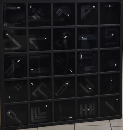 Contemporary school 
Black and white box...