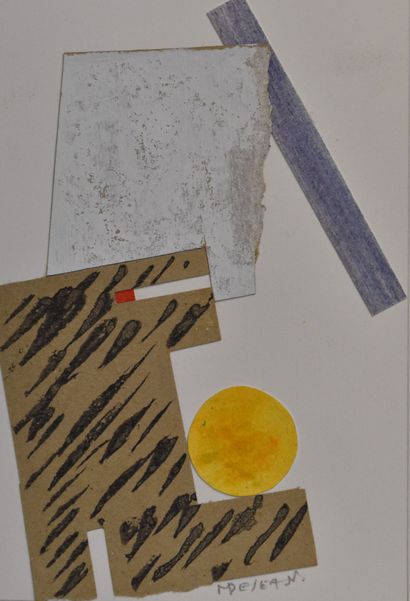 Alain BERLAND 
Geometric composition 
Gouache...