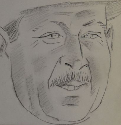Henryk BERLEWI (1894-1967)
Man's head, 1943
Charcoal...