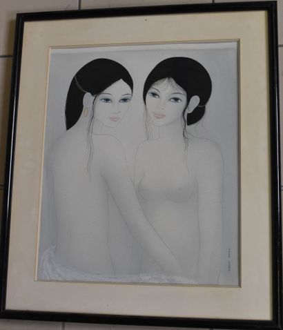 TRAN LONG (actif au XXème siècle)
Deux femmes...