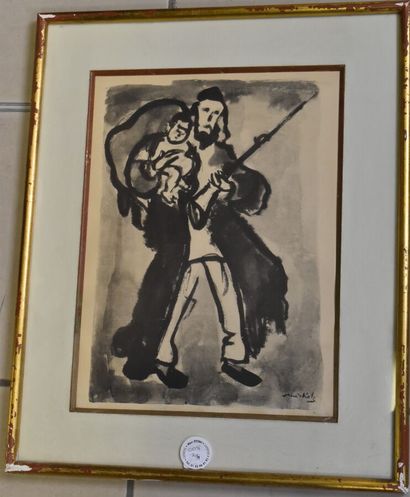 Based on Mané KATZ
Biblical scenes
Four lithographs
Signed...