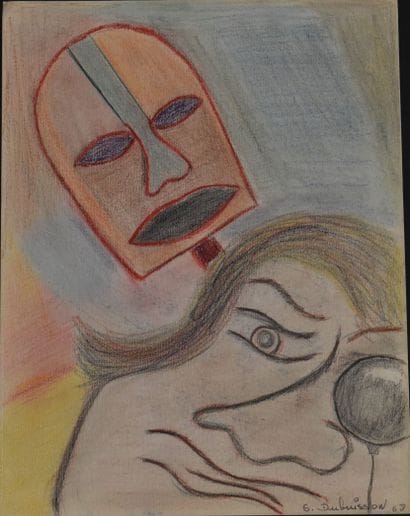 S. DUBUISSON (contemporary)
Figure and masks,...