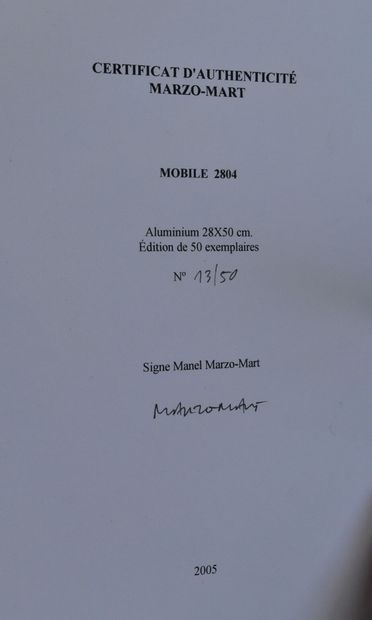 Manuel MARZO-MART (né en 1944)
Deux mobiles...