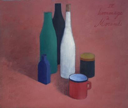 AHIL (1927-2001)
IV Hommage à Morandi, 1993
Oil...