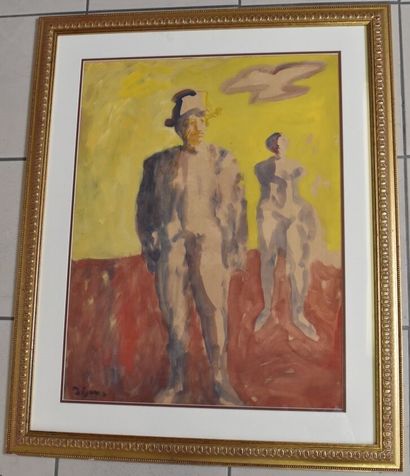 Sylvain VIGNY (1903-1970)
Couple in a landscape,...