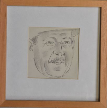 Henryk BERLEWI (1894-1967)
Man's head, 1943
Charcoal...