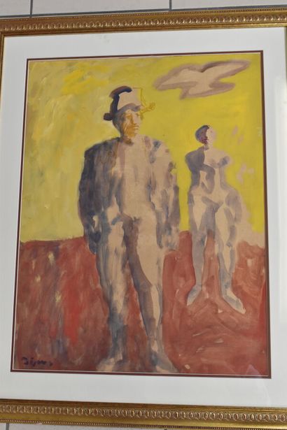 Sylvain VIGNY (1903-1970)
Couple in a landscape,...