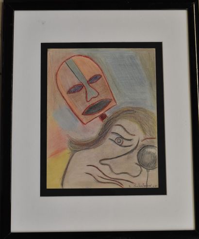 S. DUBUISSON (contemporary)
Figure and masks,...