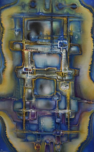 Roger DESSERPRIT (1923-1985) 
Blue-yellow...
