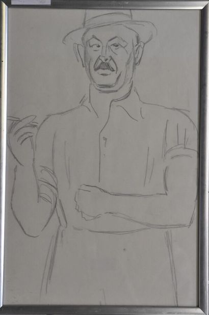 Henryk BERLEWI (1894-1967)
Man's head, 1943
Charcoal...