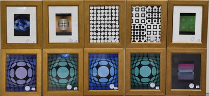 D'après Victor VASARELY 
Cinétiques 
Dix...