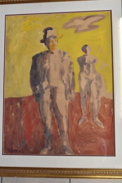 Sylvain VIGNY (1903-1970)
Couple in a landscape,...