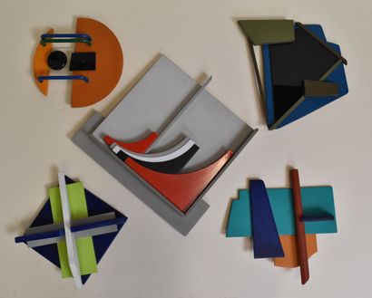 Guy KREUTLER (1924-1997)
Five bas-reliefs,...