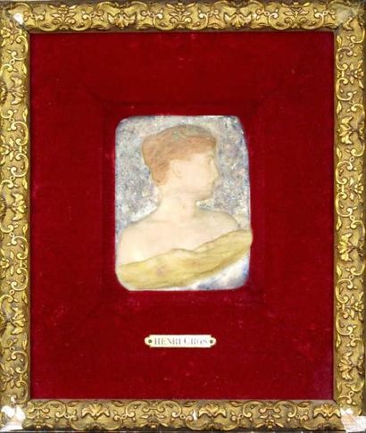 CROS Henri (1840-1907)
Buste de jeune femme...