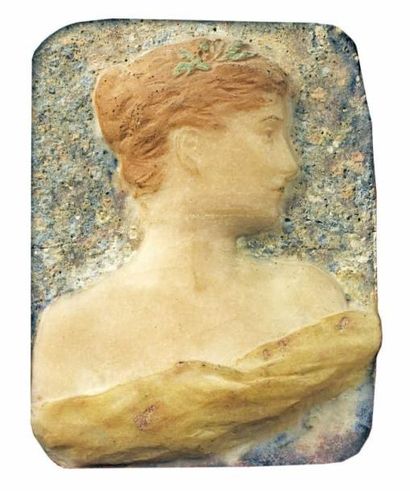 CROS Henri (1840-1907)
Buste de jeune femme...