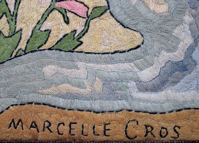 CROS Marcelle
Deux broderies sur châssis,...