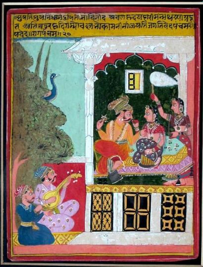 INDE RAJASTHAN
Illustration d'un ragamala:...
