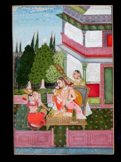 INDE RAJASTHAN
Jeune femme écoutant une musicienne...