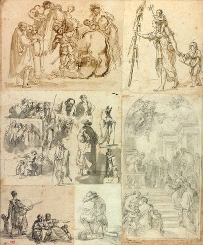 ROBERT Hubert (1733-1808), entourage de
Sept...