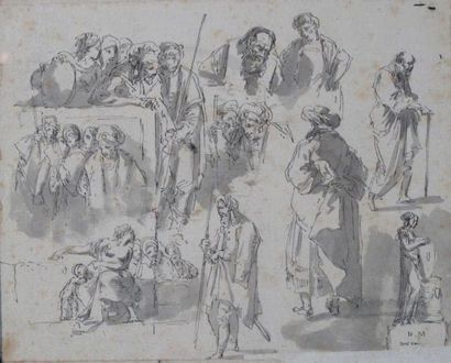 ROBERT Hubert (1733-1808), entourage de
Sept...