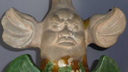 CHINE
Deux statuettes d'esprit terrestre...