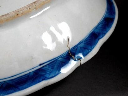 CHINE
Coupe polylobée en porcelaine décorée...