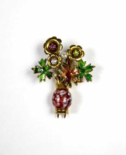 MAUBOUSSIN
Broche en or jaune 18K, figurant...